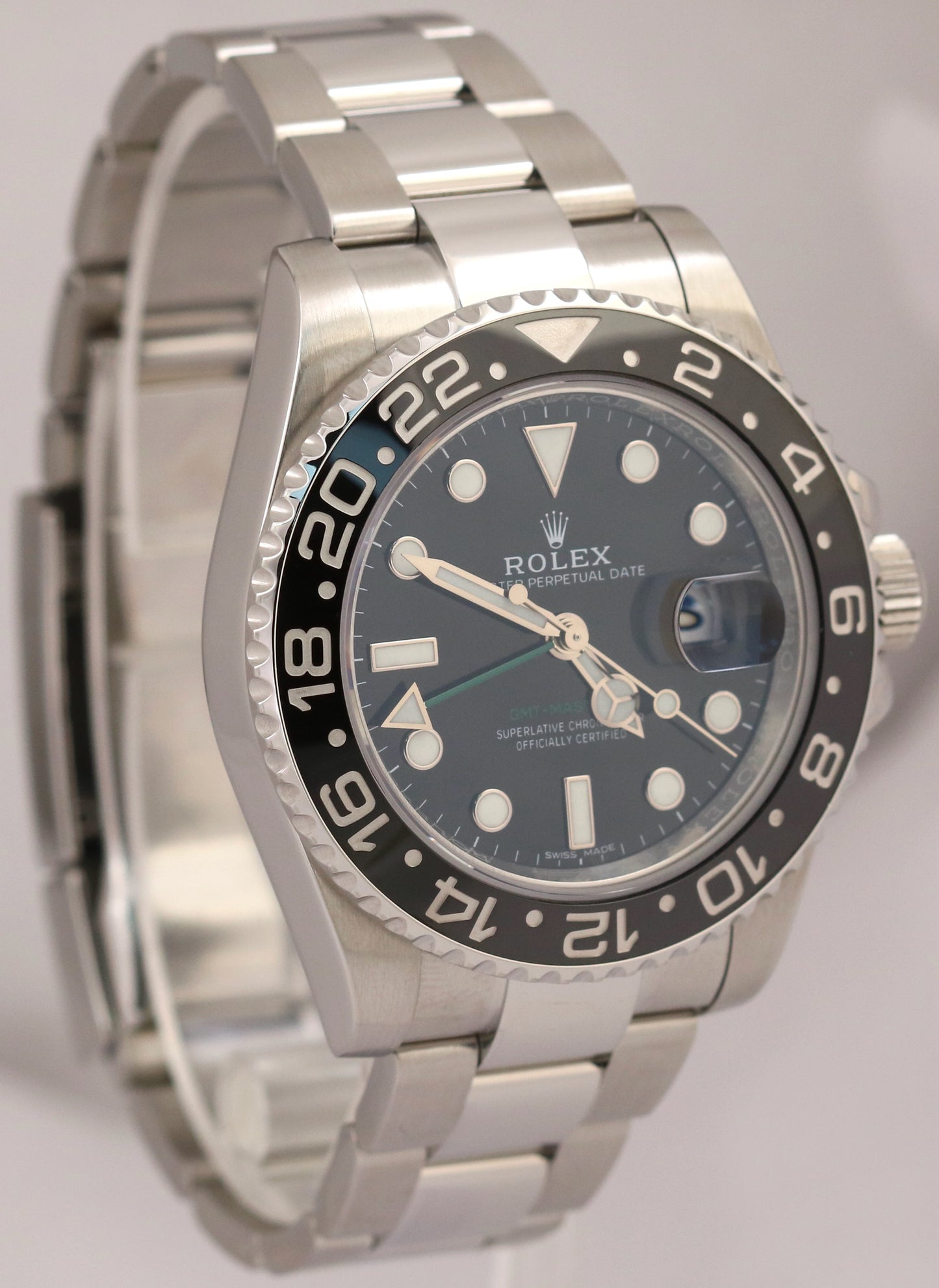 MINT PAPERS Rolex GMT-Master II BLACK Green Stainless Steel 40mm 116710 LN BOX