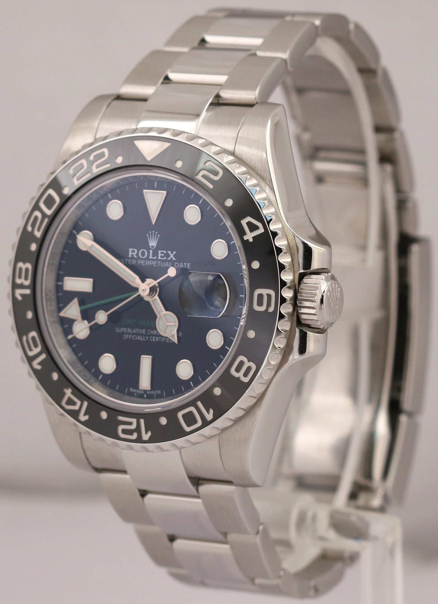 MINT PAPERS Rolex GMT-Master II BLACK Green Stainless Steel 40mm 116710 LN BOX