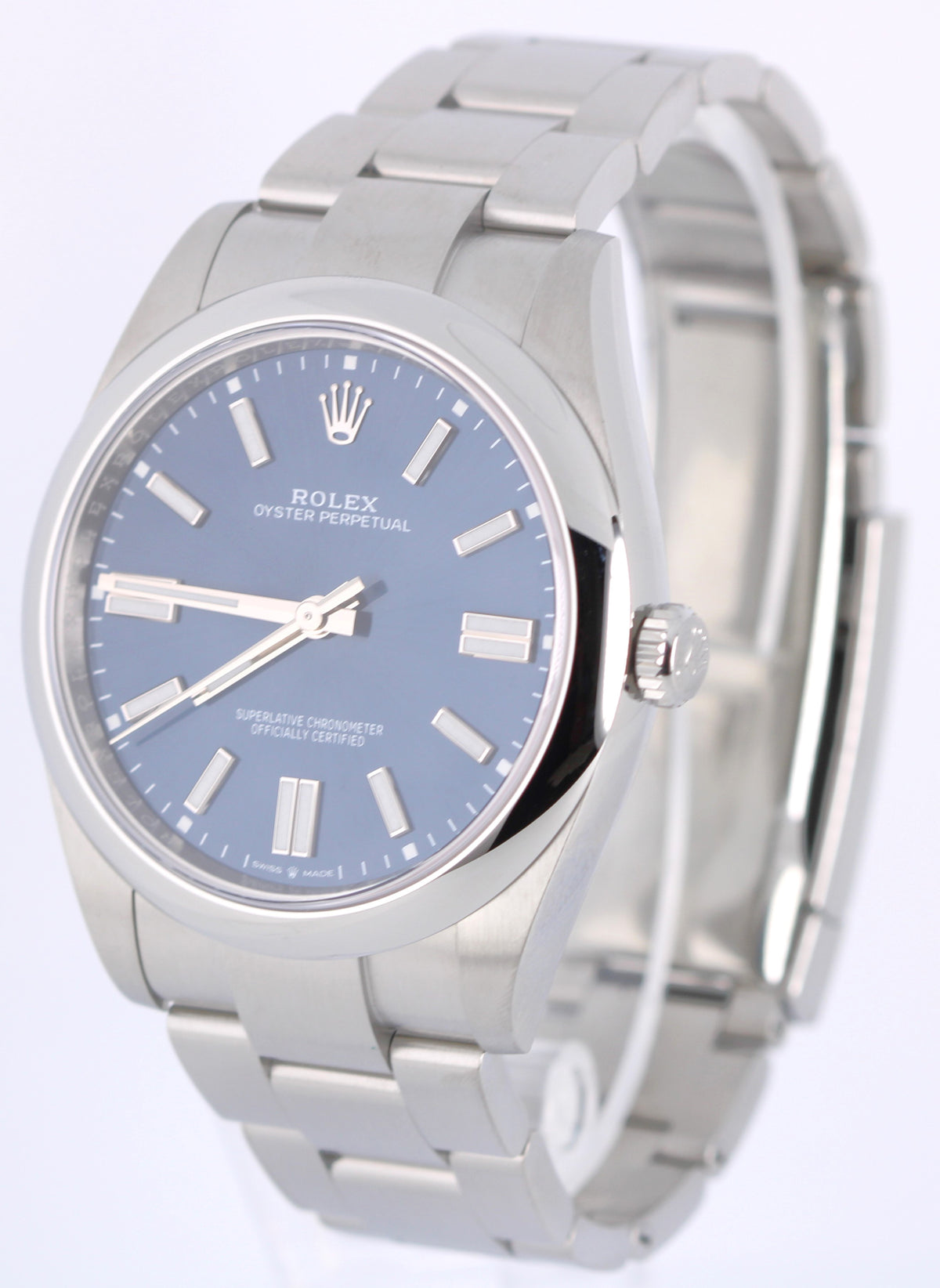 2025 Rolex Oyster Perpetual 124300 Blue 41mm Stainless Steel Watch Box Papers
