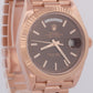 Rolex Day-Date President 40mm CHOCOLATE MOTIF Brown 18K Rose Gold 228235 BOX