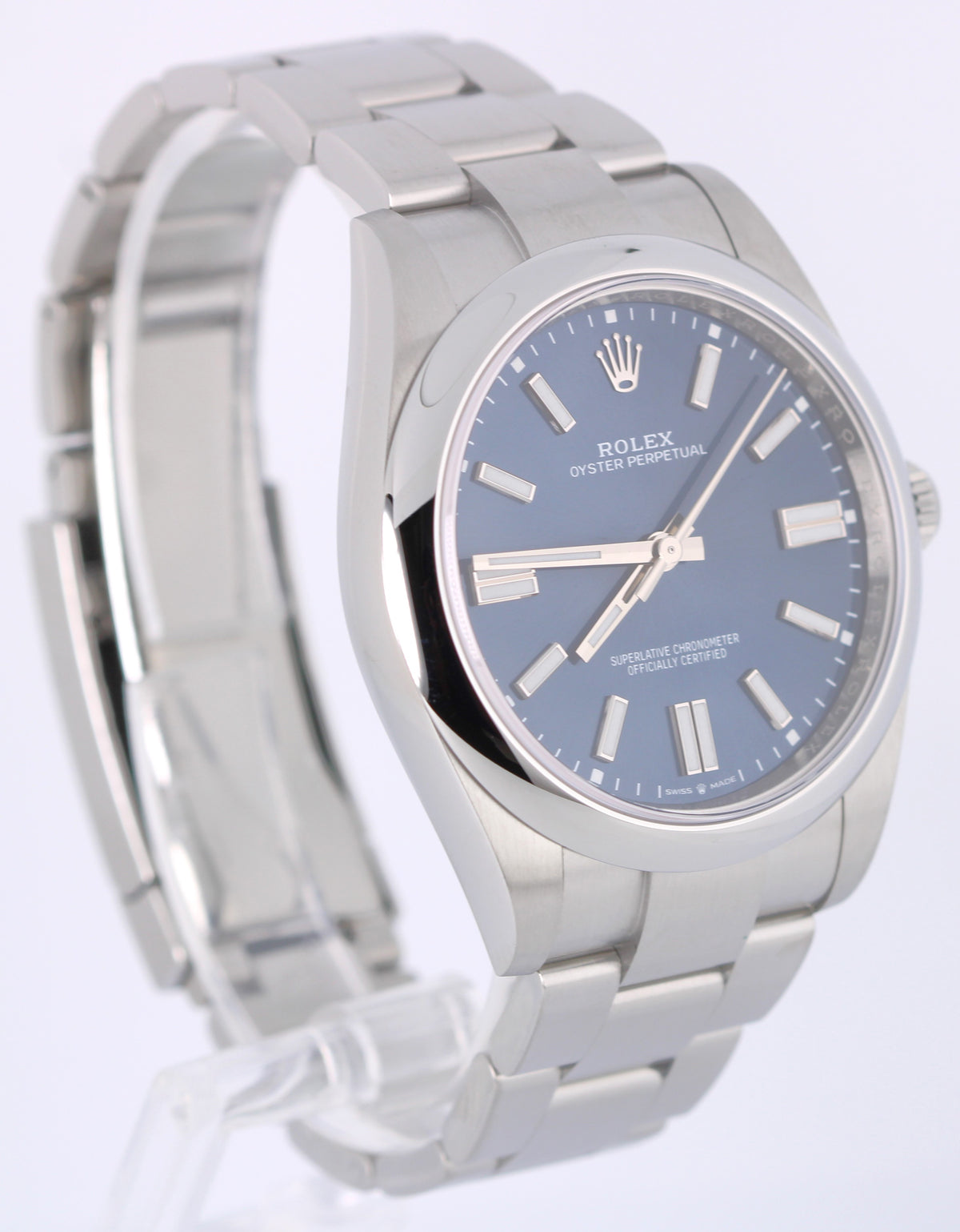 2025 Rolex Oyster Perpetual 124300 Blue 41mm Stainless Steel Watch Box Papers