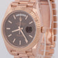 Rolex Day-Date President 40mm CHOCOLATE MOTIF Brown 18K Rose Gold 228235 BOX