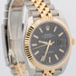 Rolex DateJust 41 BLACK 41mm 18K Yellow Gold Fluted Steel JUBILEE 126333 Watch