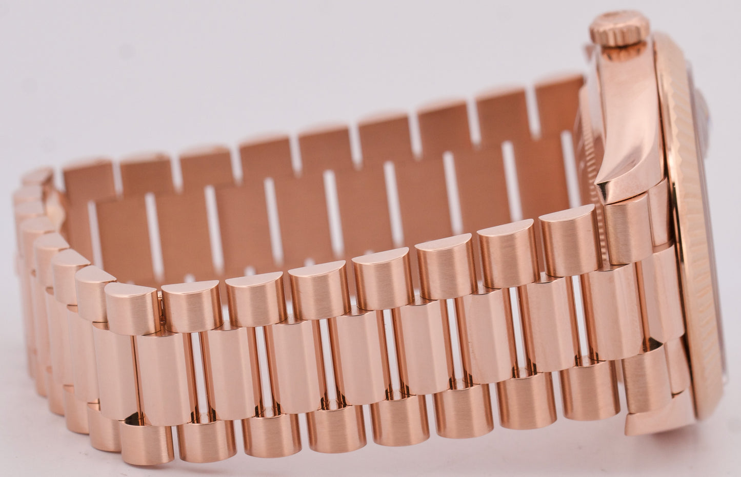 Rolex Day-Date President 40mm CHOCOLATE MOTIF Brown 18K Rose Gold 228235 BOX