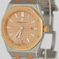 MINT Audemars Piguet Royal Oak Pink Dial 18K Rose Gold Steel 33mm Watch 67650SR