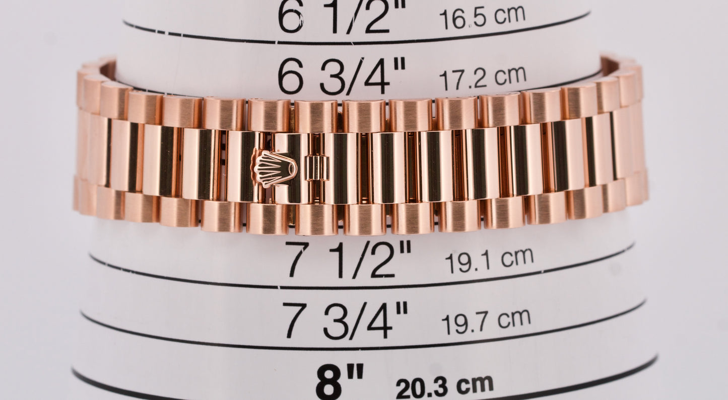 Rolex Day-Date President 40mm CHOCOLATE MOTIF Brown 18K Rose Gold 228235 BOX