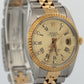 Rolex Oyster Perpetual Date 34mm CHAMPAGNE DIAMOND 18K Gold Steel JUBILEE 15053