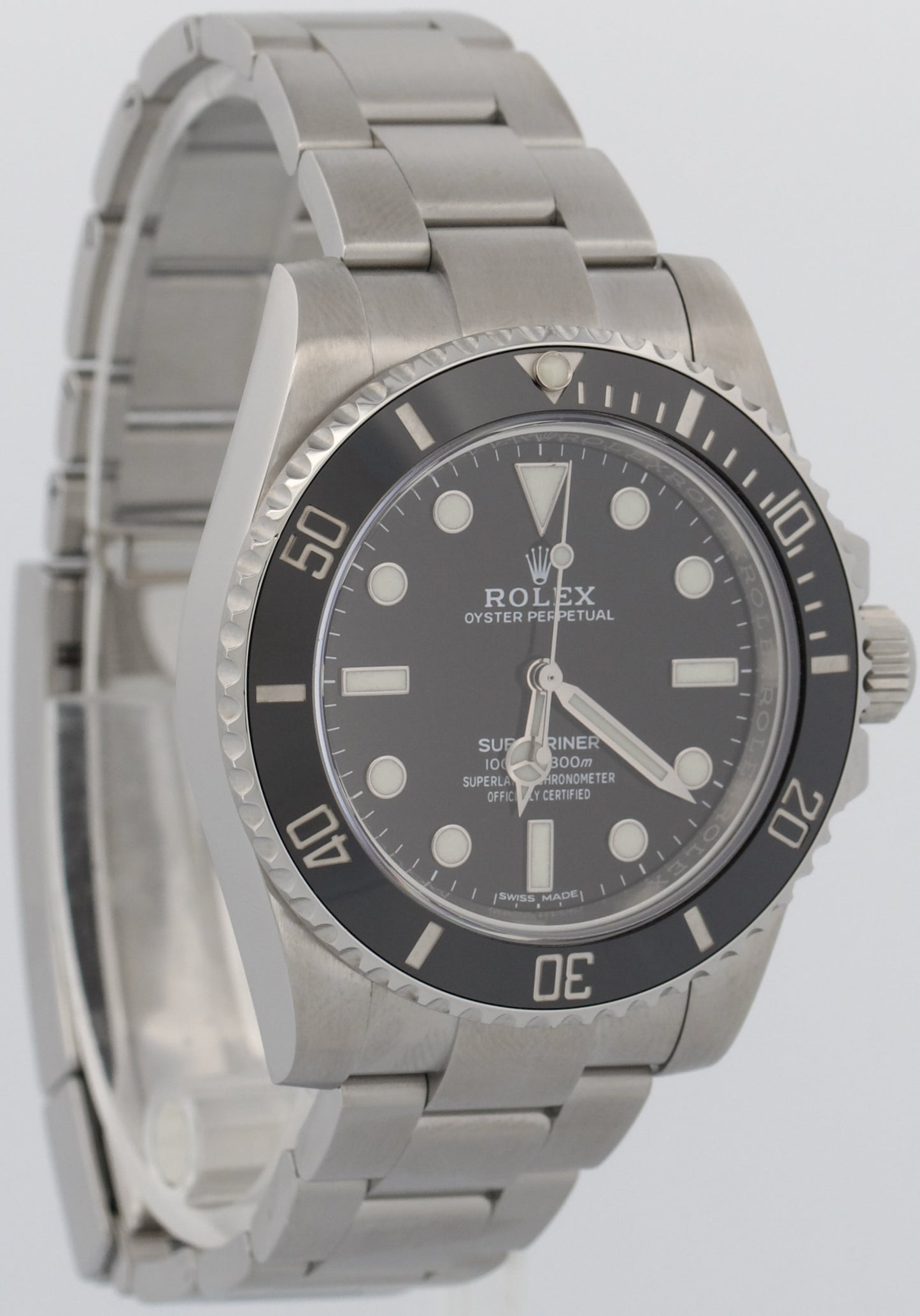 2017 PAPERS Rolex Submariner No-Date 40mm BLACK Ceramic Steel 114060 LN BOX