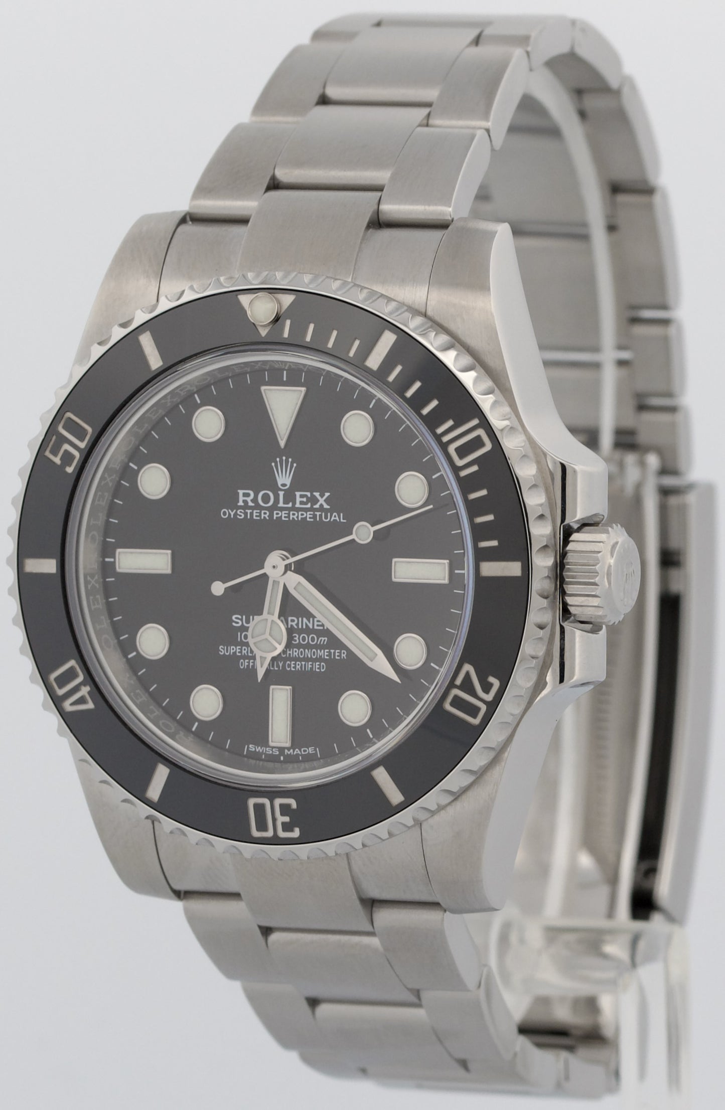 2017 PAPERS Rolex Submariner No-Date 40mm BLACK Ceramic Steel 114060 LN BOX