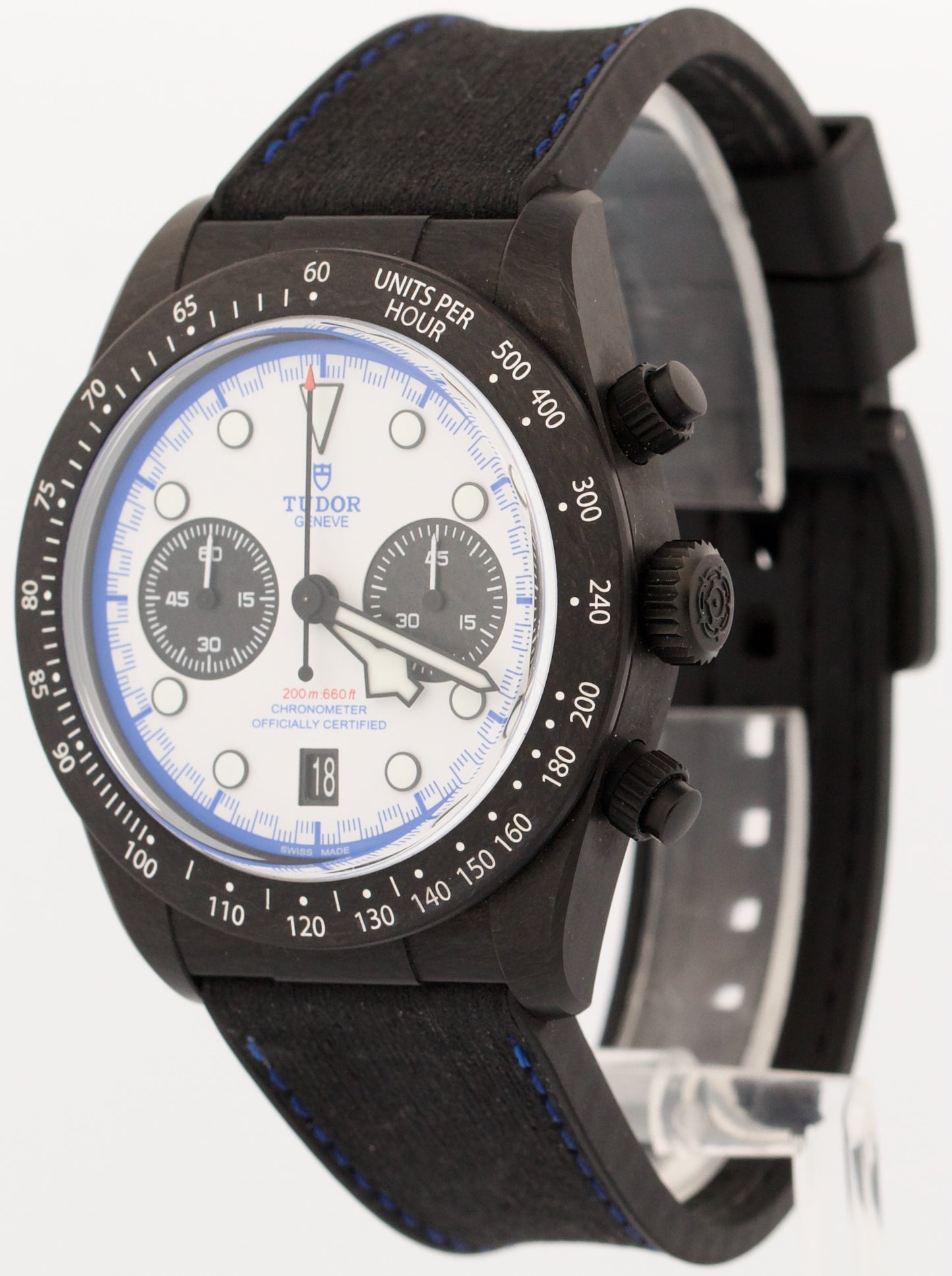 2025 Tudor Black Bay Chrono 79377KN Carbon White Blue 42mm Box Papers