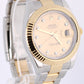 Rolex Datejust II 116333 Two-Tone 18k Gold Steel Champagne Diamond Fluted Watch
