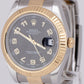 Rolex Datejust II Black Roman Two-Tone 18K Yellow Gold Stainless 41mm 116333
