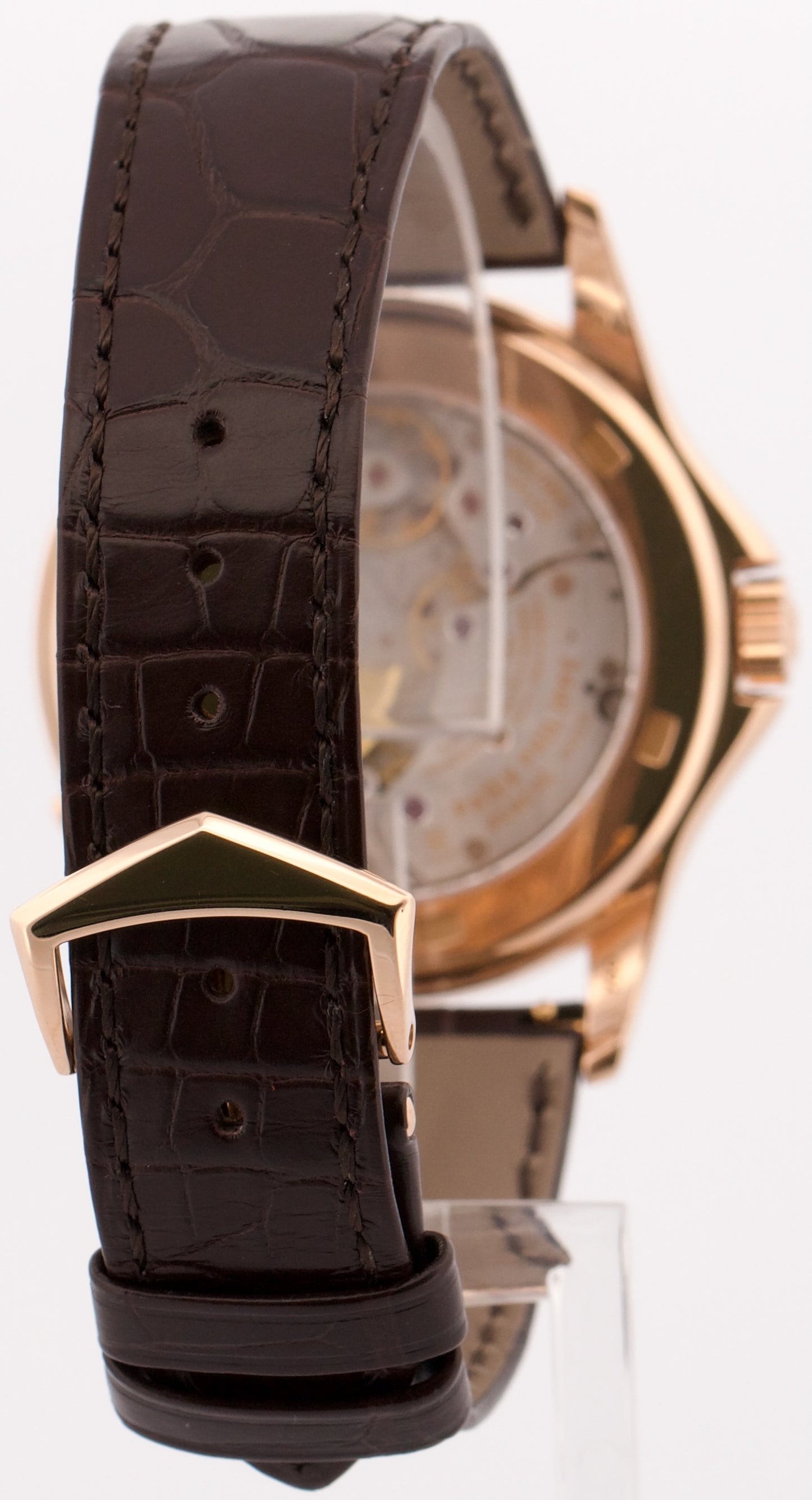 Patek Philippe World Time Complications SILVER 18K Rose Gold 39.5mm 5130R Watch