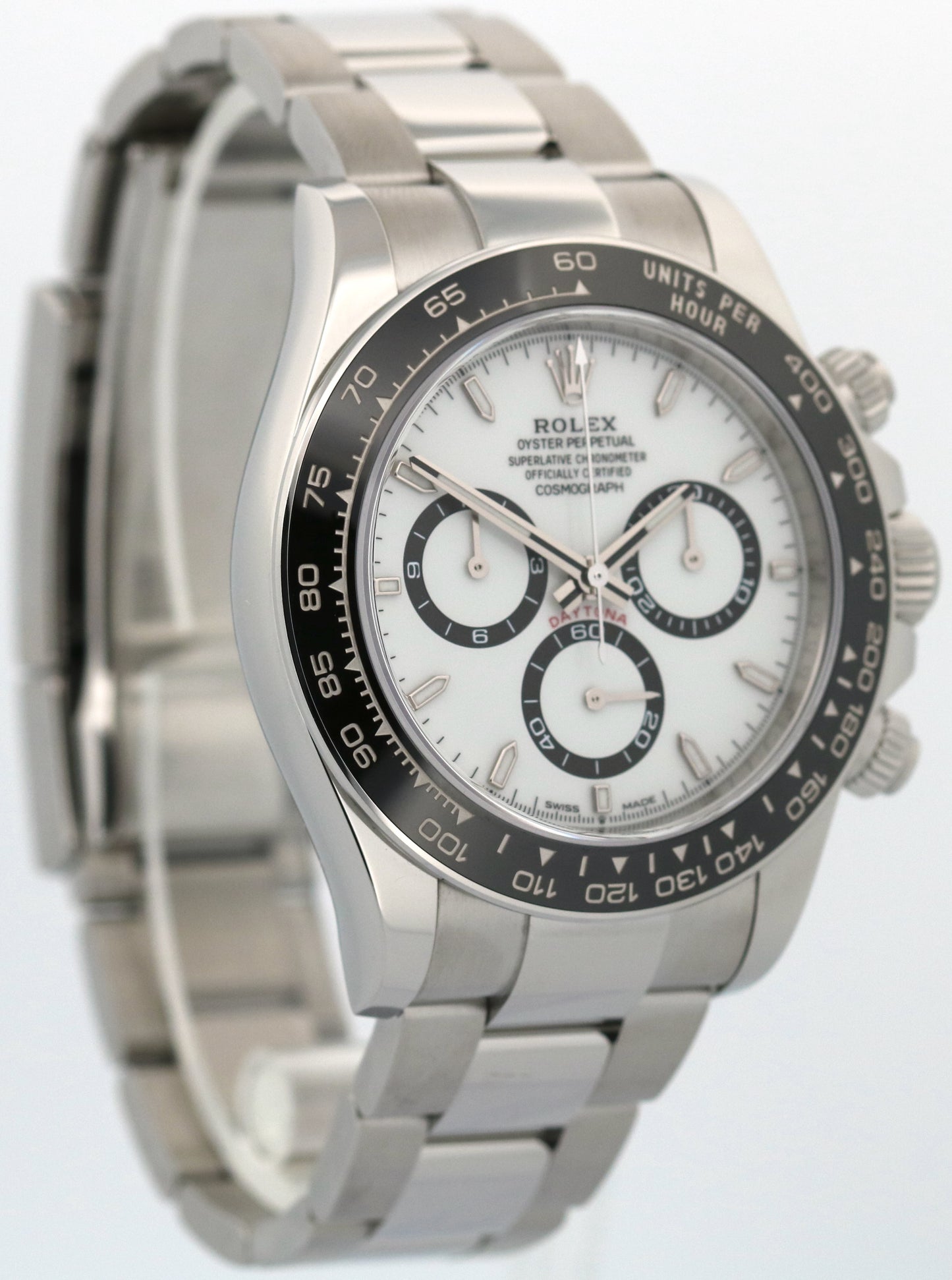 2024 PAPERS Rolex Daytona Cosmograph Steel PANDA White Steel 40mm 126500 LN BOX