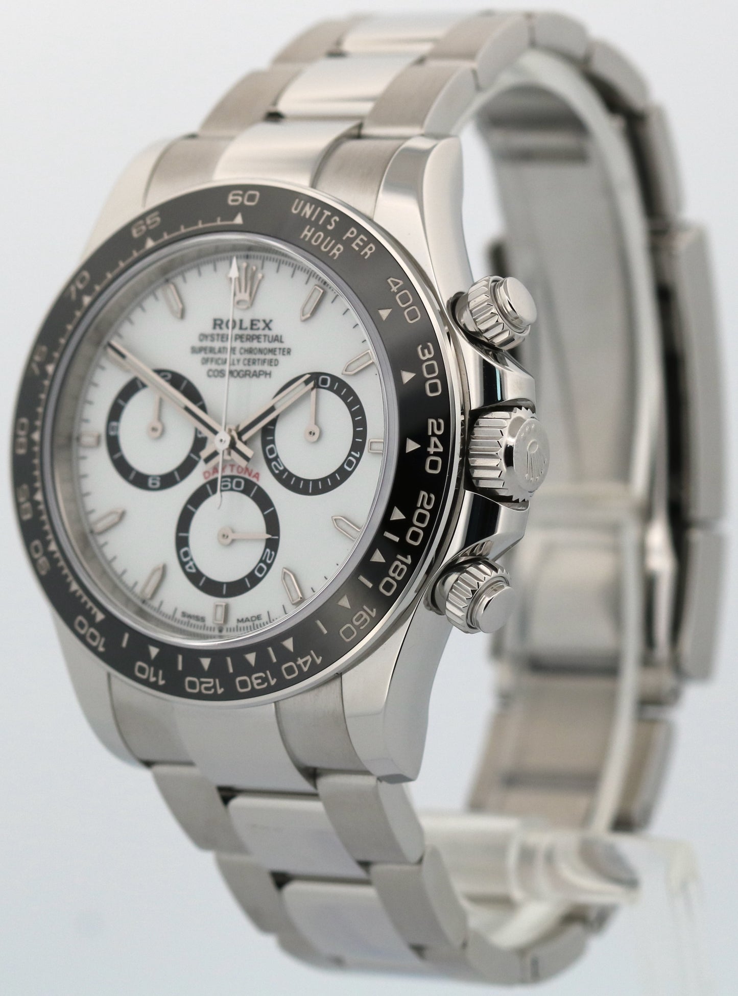 2024 PAPERS Rolex Daytona Cosmograph Steel PANDA White Steel 40mm 126500 LN BOX