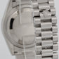 Rolex Day-Date Presidential 36mm SILVER ROMAN 950 Platinum 118206 Watch BOX