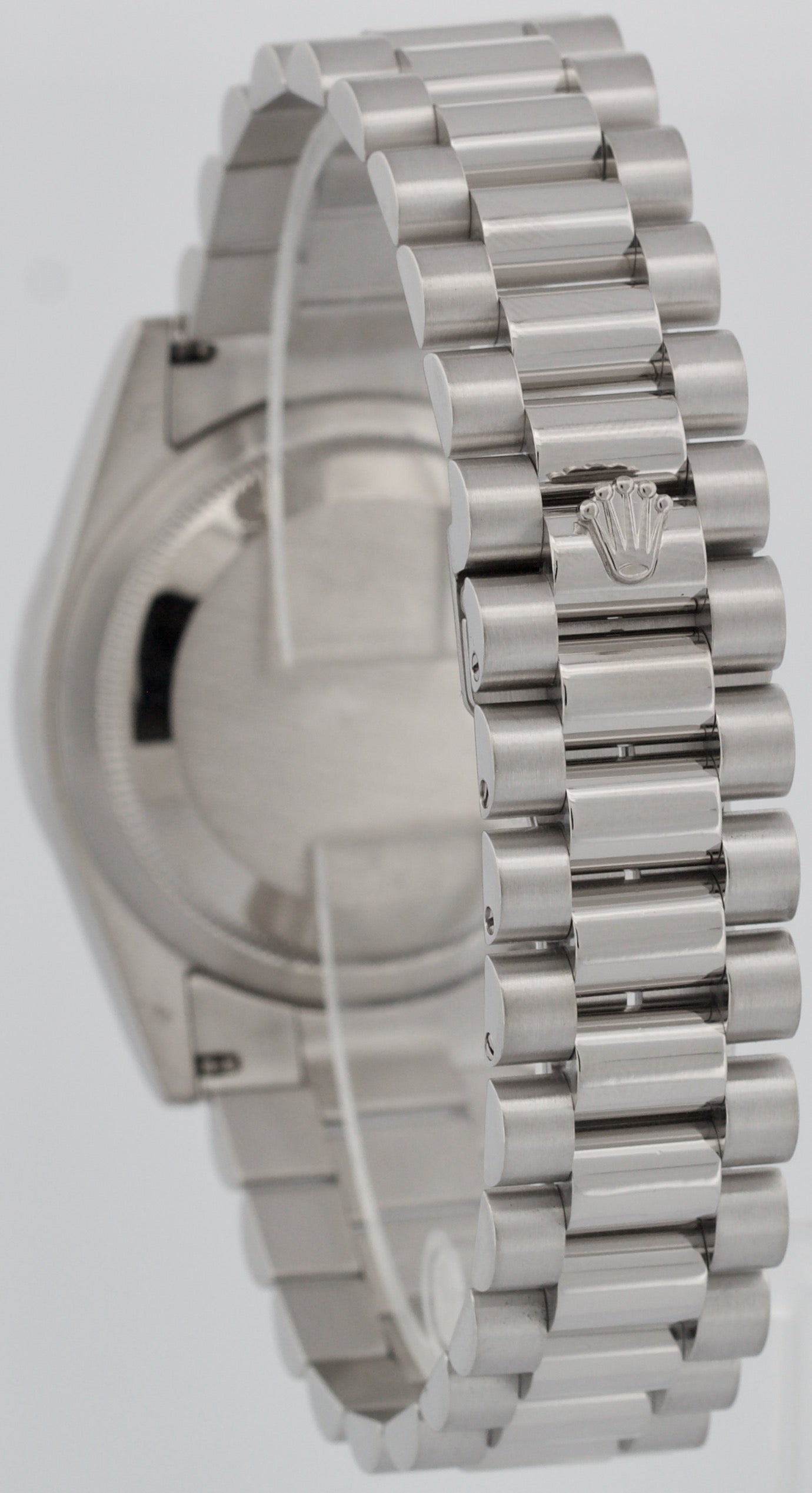 Rolex Day-Date Presidential 36mm SILVER ROMAN 950 Platinum 118206 Watch BOX