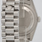 Rolex Day-Date Presidential 36mm SILVER ROMAN 950 Platinum 118206 Watch BOX