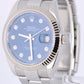 Rolex Datejust 41 126334 Blue Diamond 18k Fluted Stainless Steel 41mm Watch