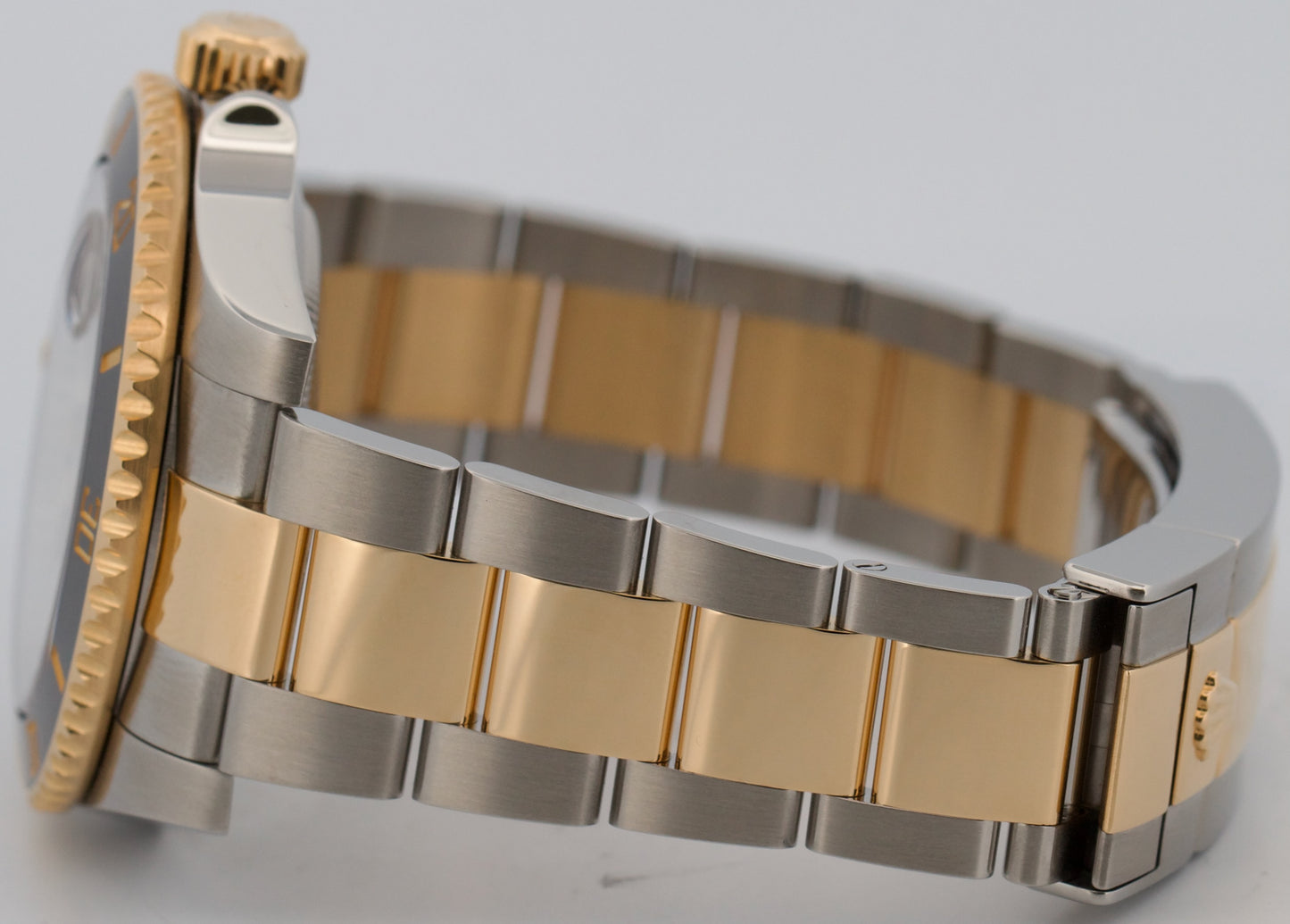 2014 PAPERS Rolex Submariner BLACK 40mm Ceramic 18K Gold Steel 116613 LN BOX