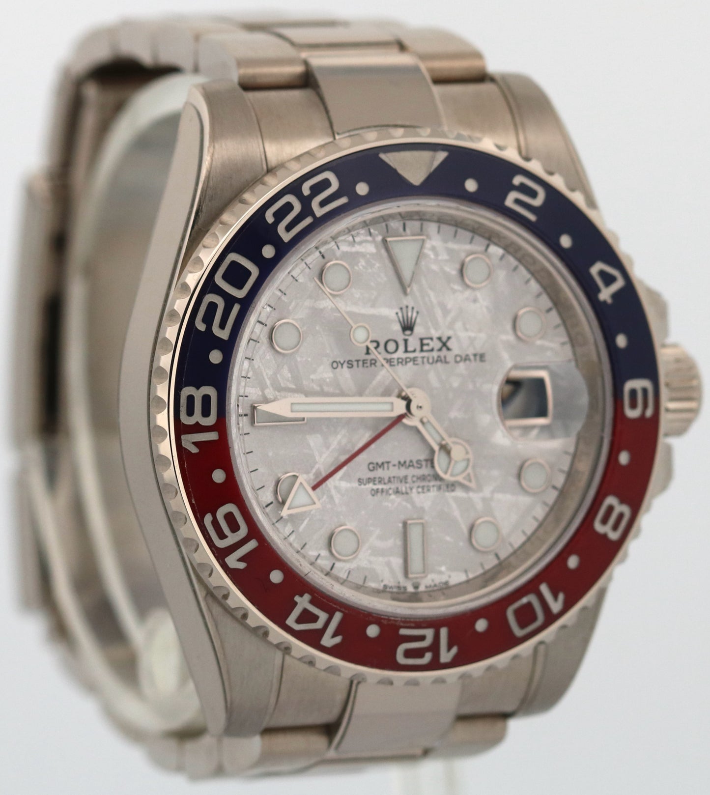 2023 PAPERS Rolex GMT-Master II PEPSI METEORITE 18K White Gold 126719 BLRO BOX