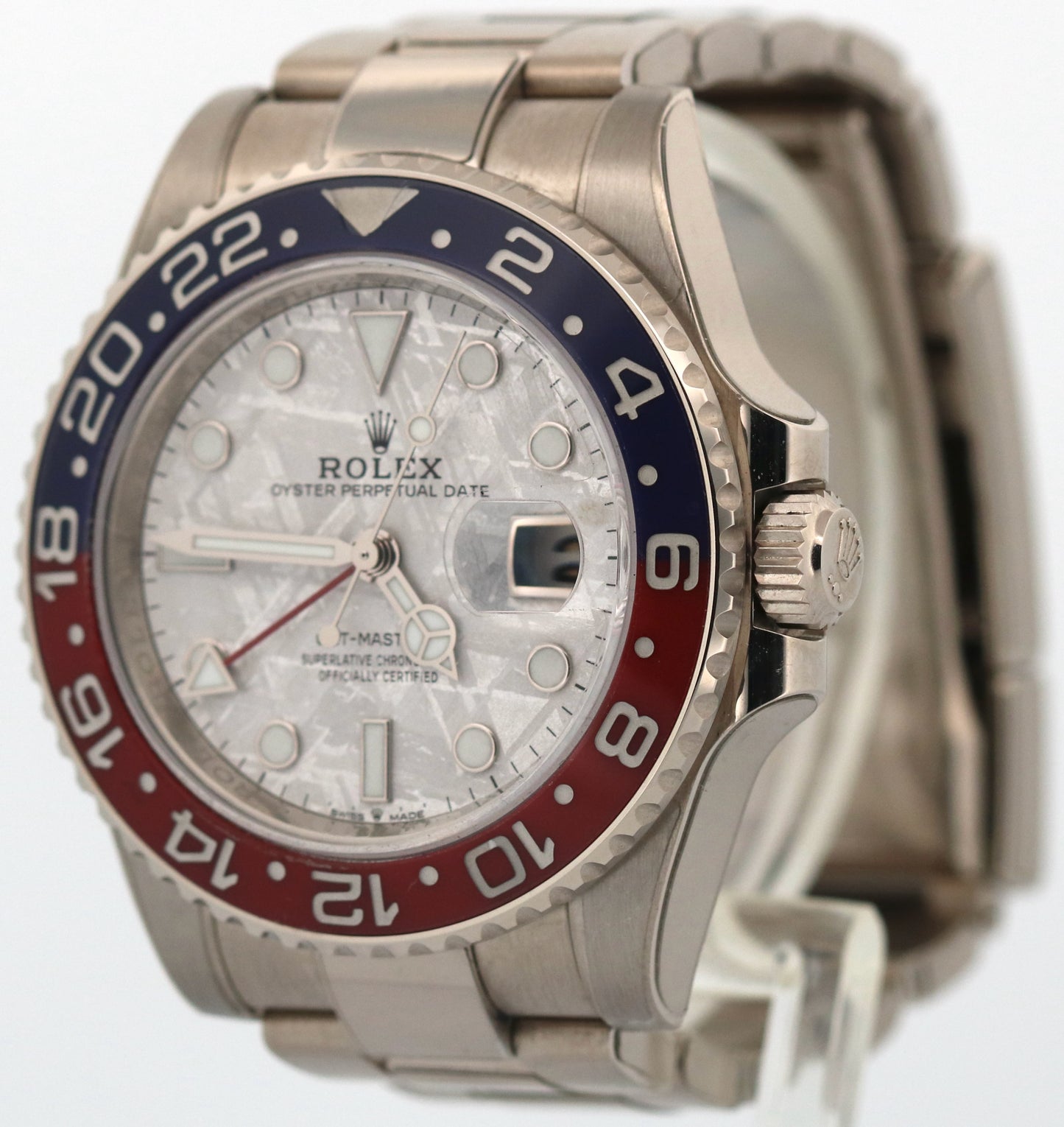 2023 PAPERS Rolex GMT-Master II PEPSI METEORITE 18K White Gold 126719 BLRO BOX
