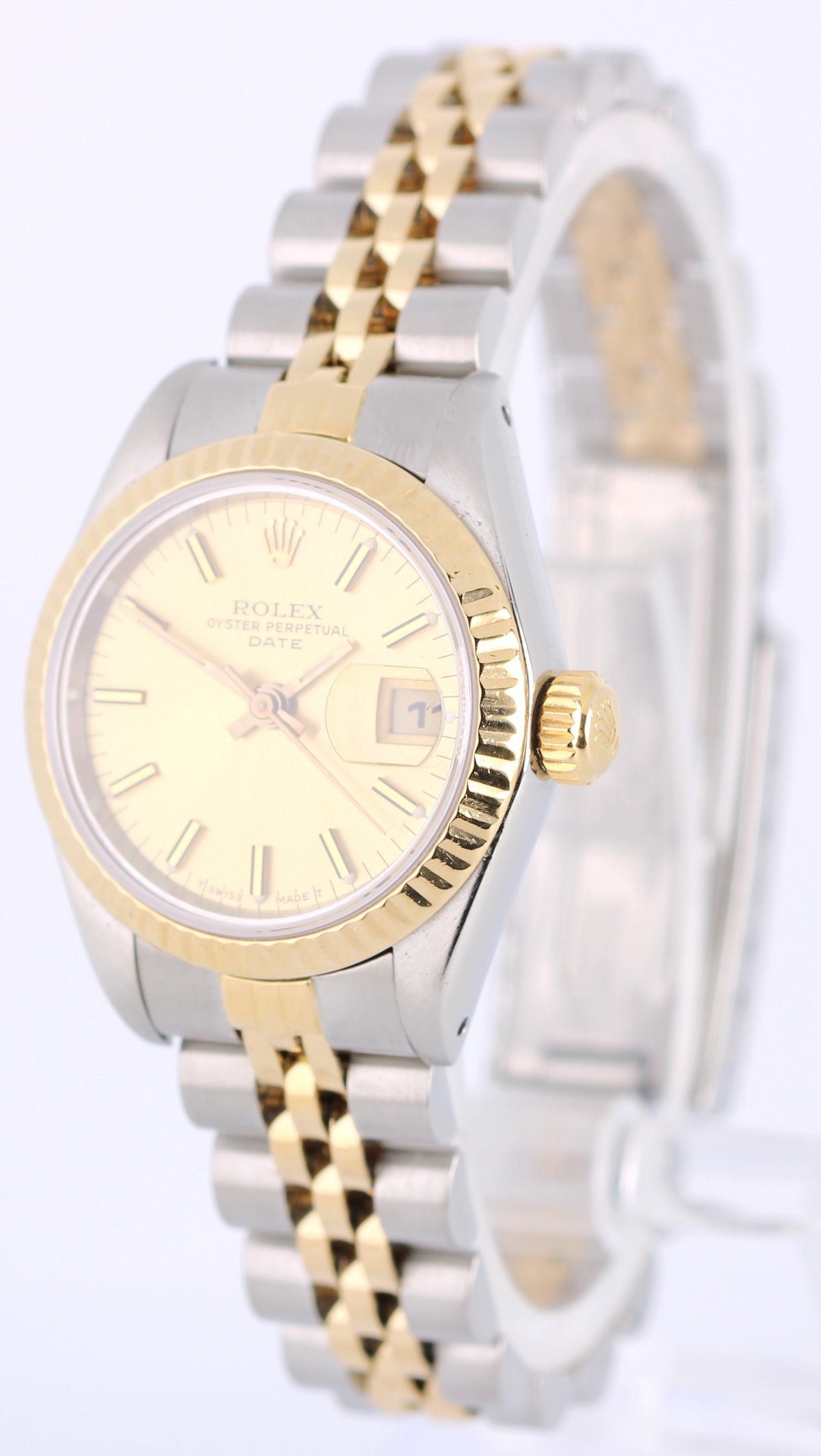 2013 RSC Vintage Rolex Oyster Perpetual Date 69173 Two-Tone Champagne 26mm Box