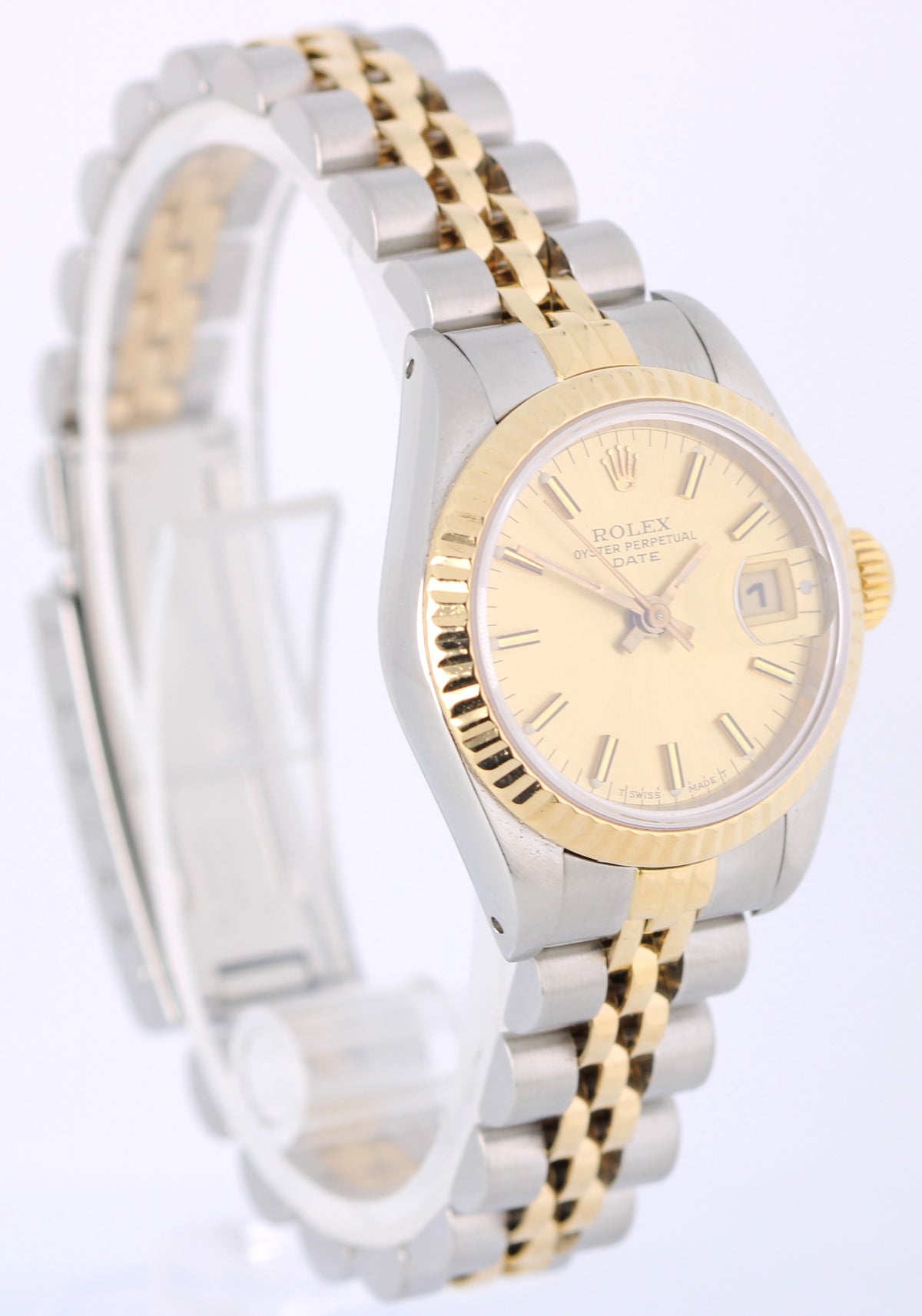 2013 RSC Vintage Rolex Oyster Perpetual Date 69173 Two-Tone Champagne 26mm Box