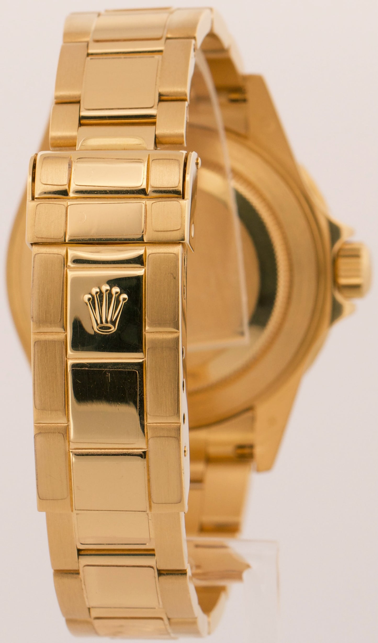 2009 Rolex Submariner Date 16618 Blue Rehaut No-Holes 18K Gold 40mm Box Papers