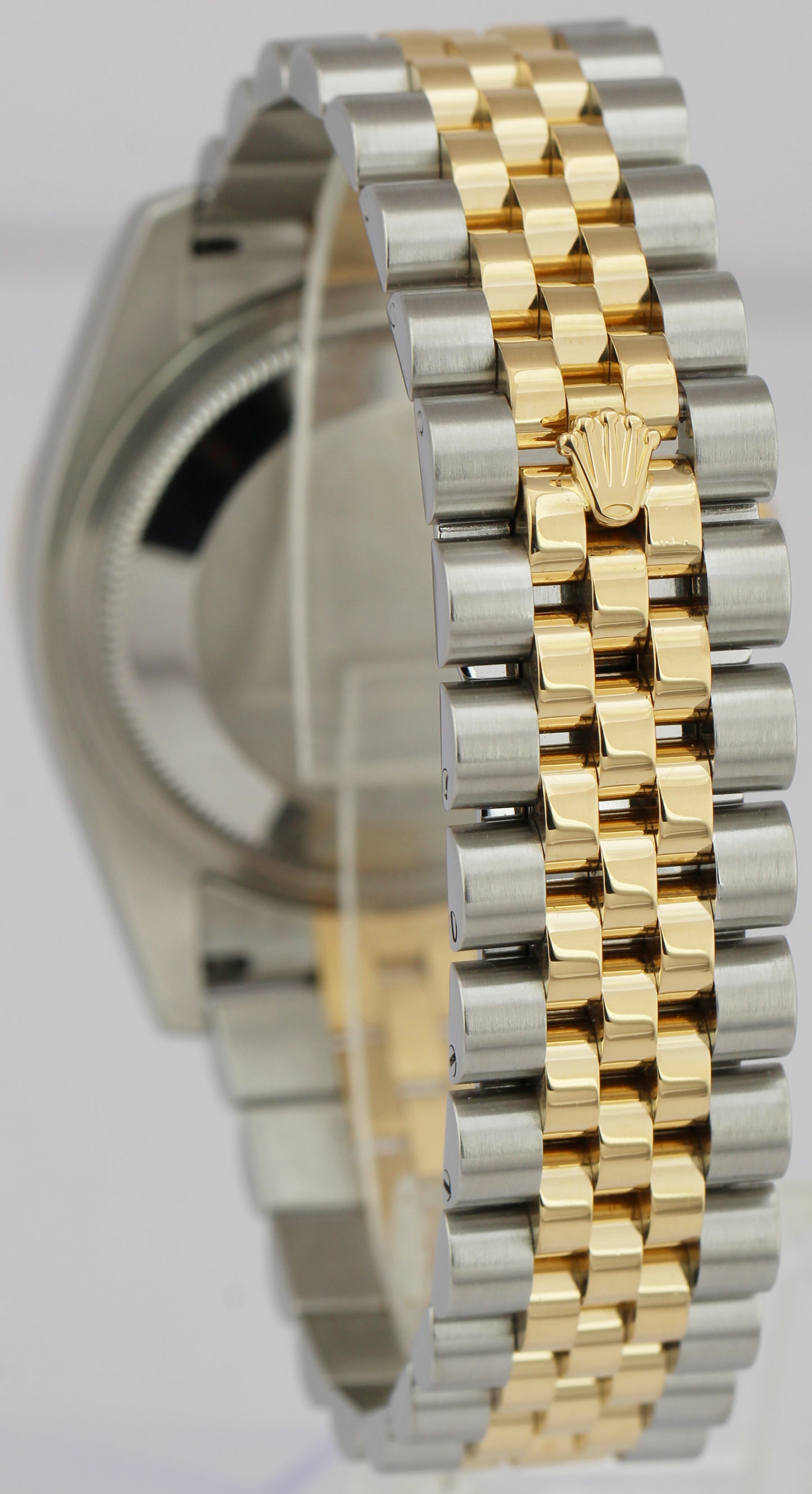 MINT Rolex DateJust 36mm Champagne DIAMOND Two-Tone Gold Steel Watch 116243