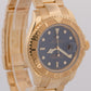 PAPERS Rolex Yacht-Master 40mm BLUE 18K Yellow Gold NO-HOLES Watch 16628 BOX
