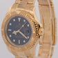 PAPERS Rolex Yacht-Master 40mm BLUE 18K Yellow Gold NO-HOLES Watch 16628 BOX