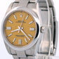 2021 Rolex Oyster Perpetual 124300 Yellow Stainless Steel 41mm Watch Box Papers