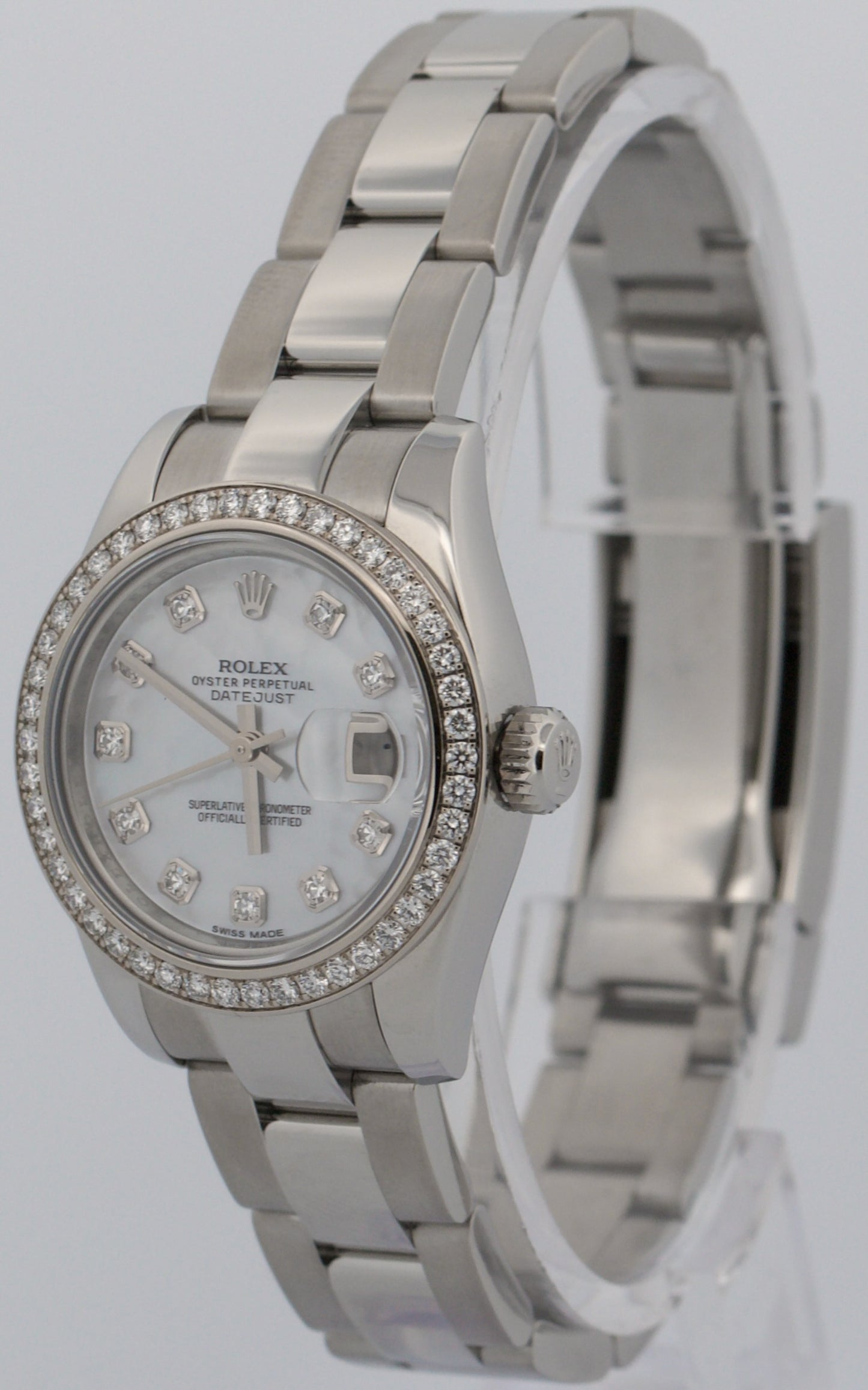 Rolex DateJust FACTORY MOP DIAMOND Steel 18K Gold 26mm OYSTER 179384 Watch