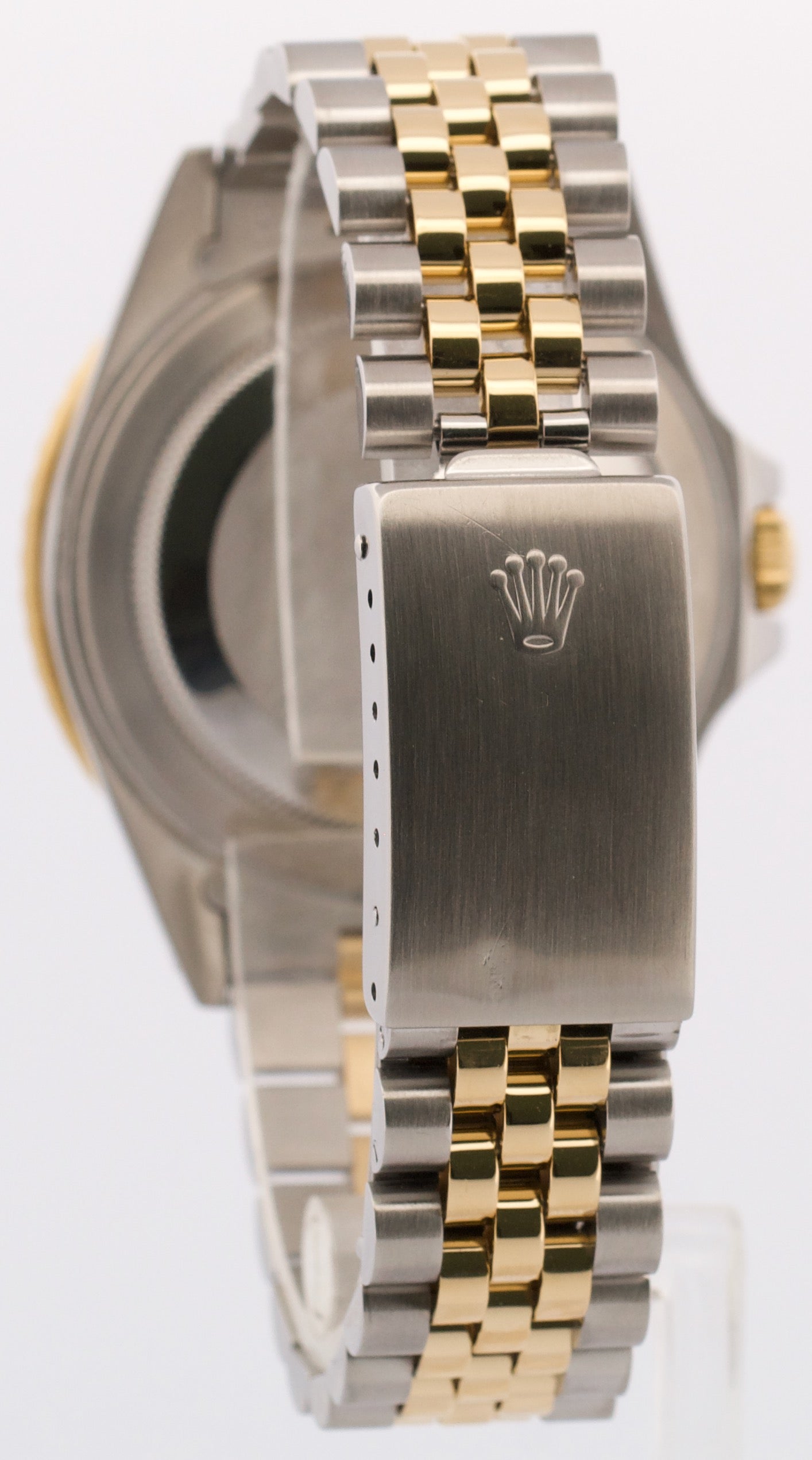 PAPERS Rolex GMT-Master II BLACK 18K Yellow Gold Steel JUBILEE 40mm 16713 BOX