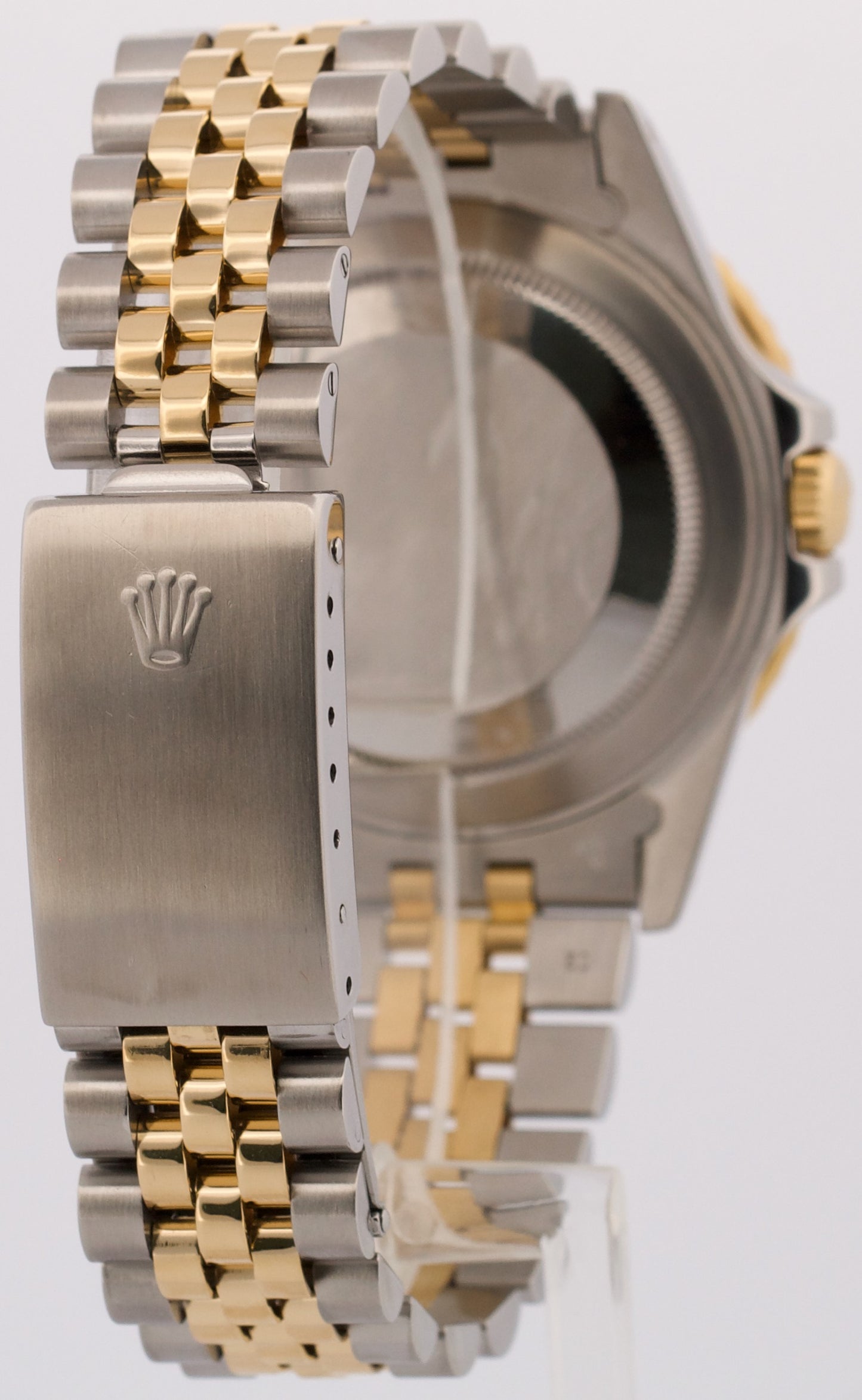 PAPERS Rolex GMT-Master II BLACK 18K Yellow Gold Steel JUBILEE 40mm 16713 BOX