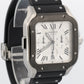 Cartier Santos Chronograph Steel ADLC Silver Rubber 43mm WSSA0017 4183 Watch