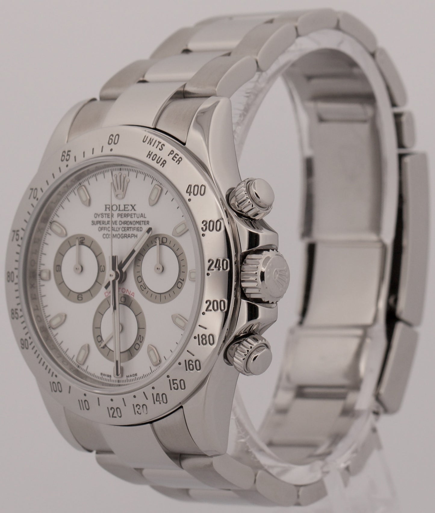Rolex Daytona Cosmograph 116520 White Steel Chronograph Random Serial 40mm Watch