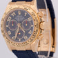 Rolex Daytona Cosmograph BLUE RACING Arabic 18K Yellow Gold RUBBER 116518 BOX