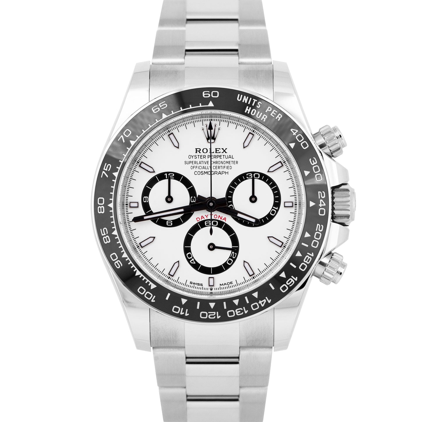 NEW MARCH 2024 Rolex Daytona Cosmograph White PANDA 40mm Watch 126500 LN BOX