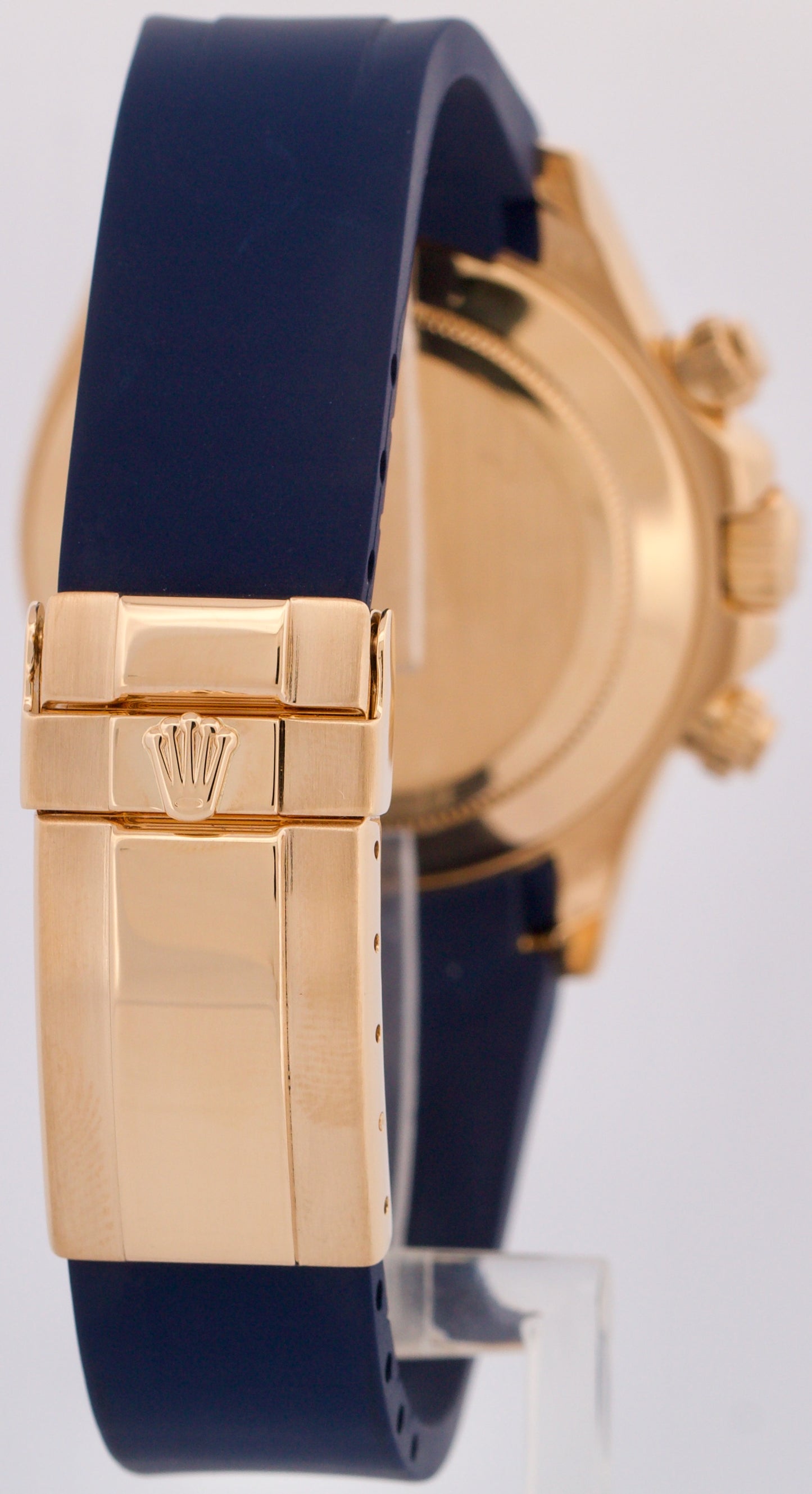 Rolex Daytona Cosmograph BLUE RACING Arabic 18K Yellow Gold RUBBER 116518 BOX