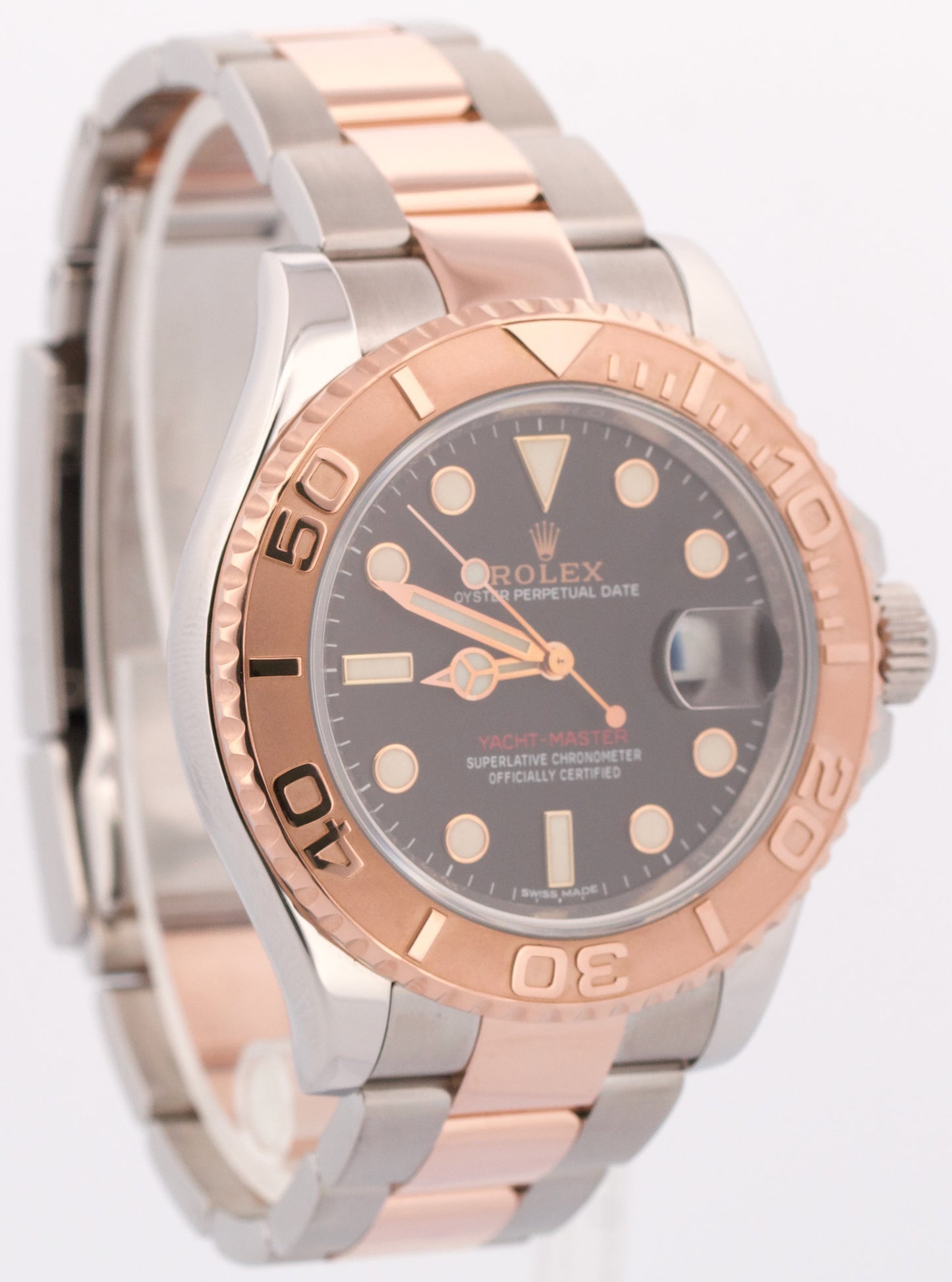 Rolex Yacht-Master BLACK 40mm Two-Tone 18K Rose Gold Stainless Steel YM1 116621