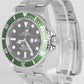 UNPOL. 2009 Rolex Submariner Date Green KERMIT Steel SEL REHAUT Watch 16610 BOX