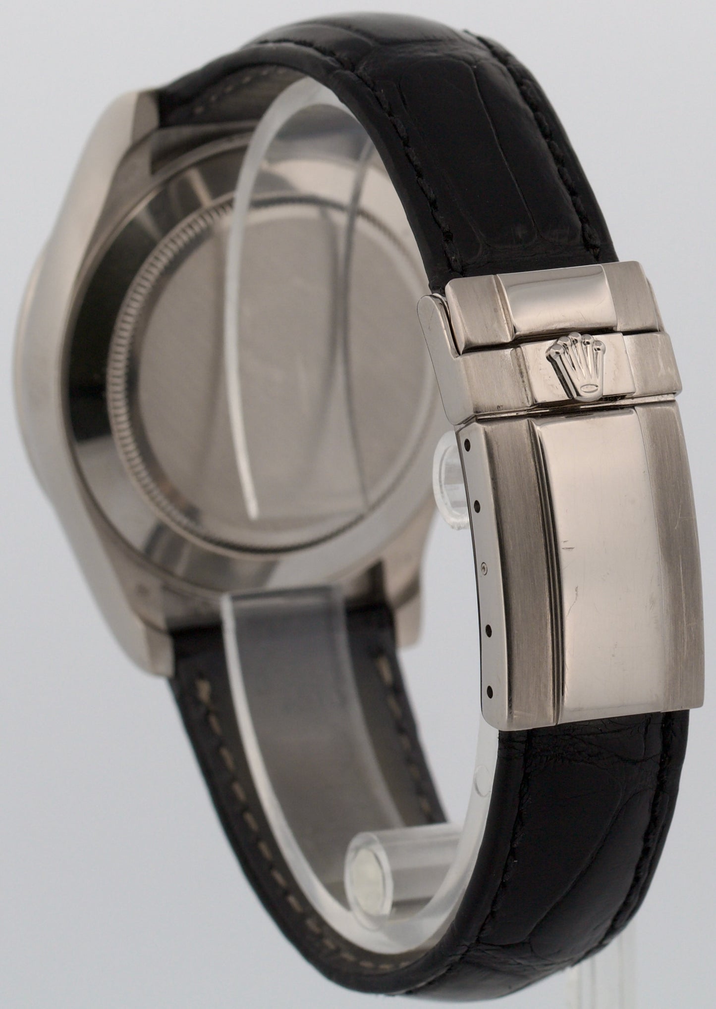 Rolex Daytona Cosmograph METEORITE 18K White Gold Leather 40mm Watch 116519