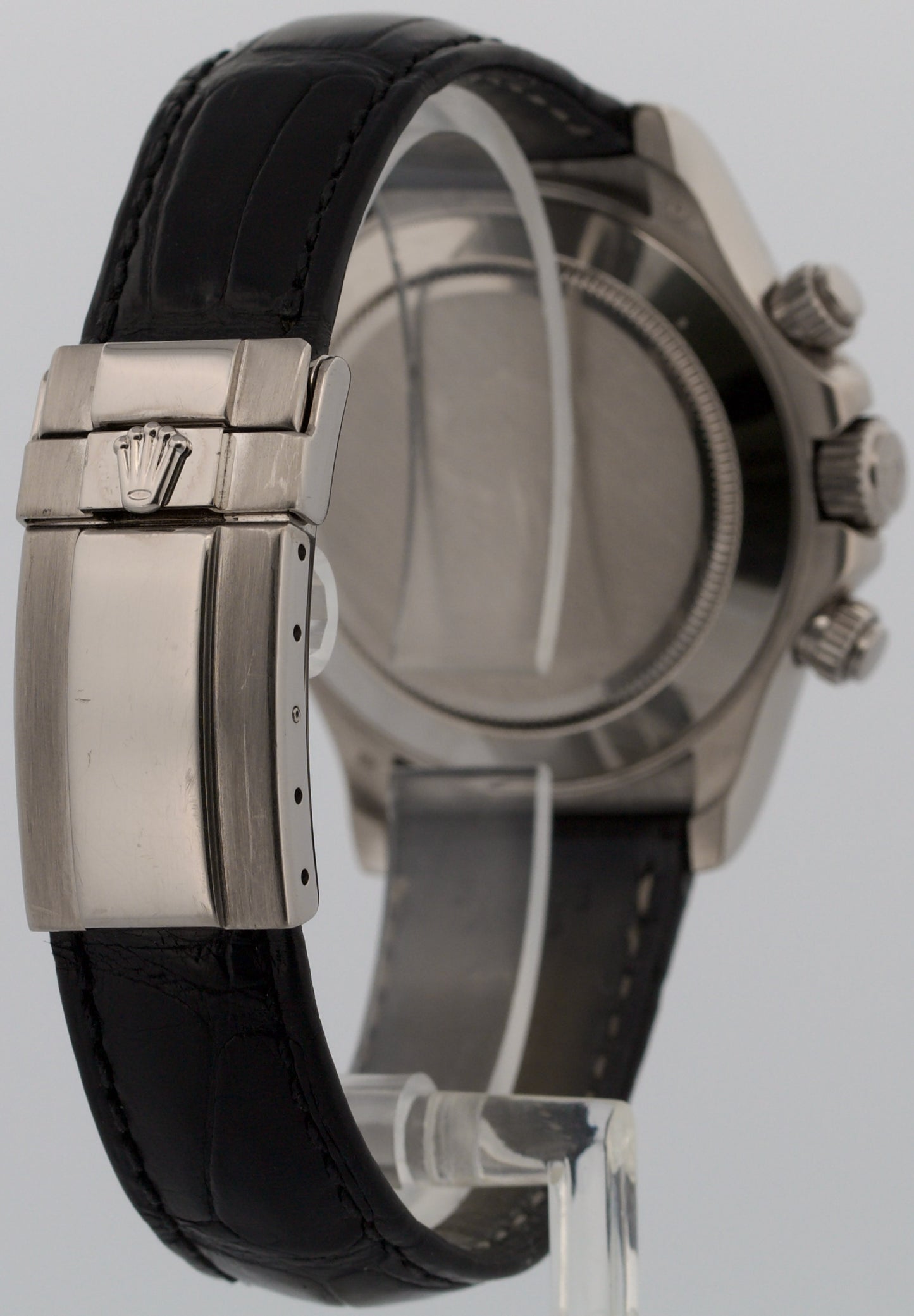 Rolex Daytona Cosmograph METEORITE 18K White Gold Leather 40mm Watch 116519