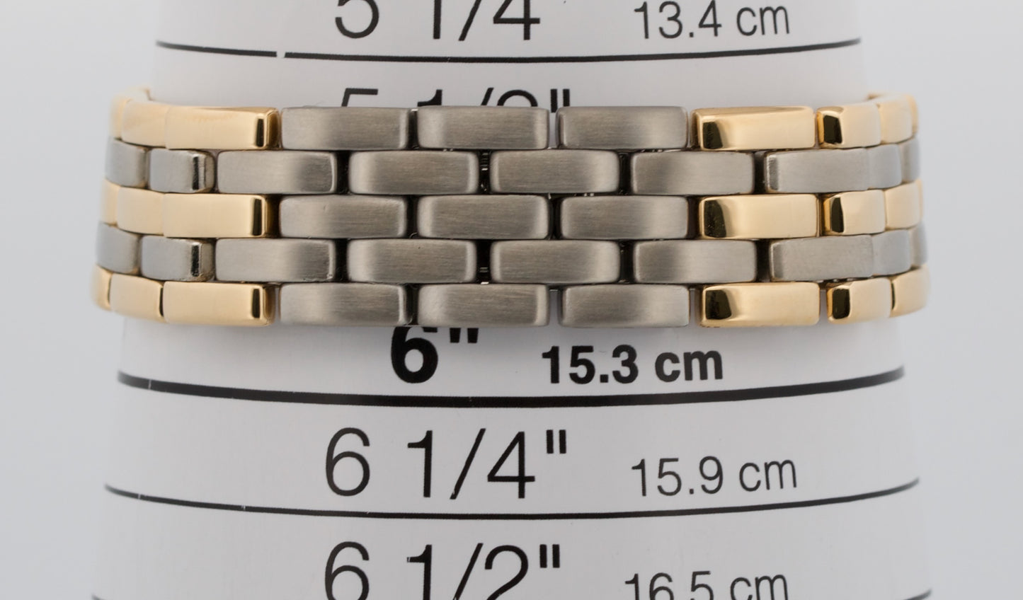 Ladies Cartier Panthere Midsize IVORY 18K Gold Steel THREE ROW 27mm Quartz 8394