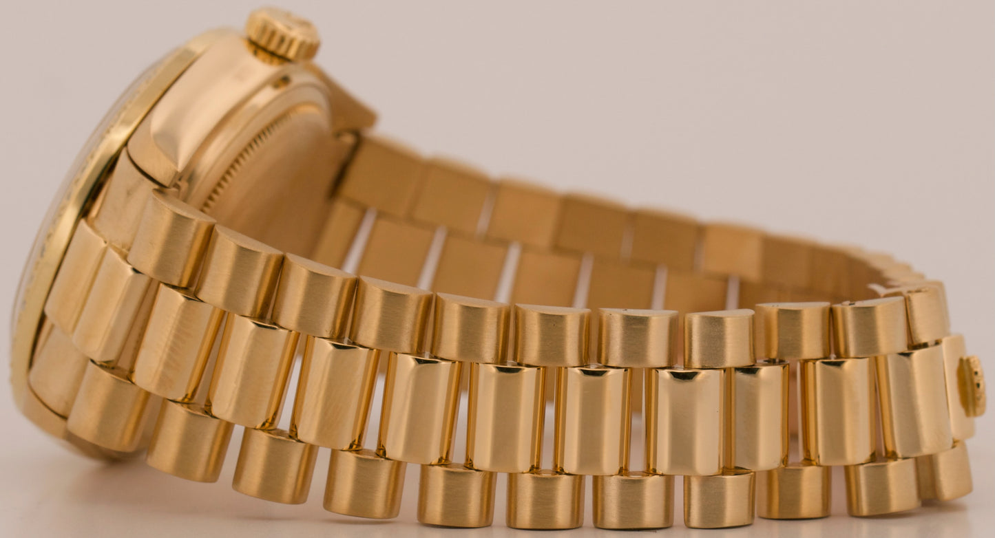 1981 Rolex Day-Date President 18038 Champagne Diamond 18K Yellow Gold 36mm Watch