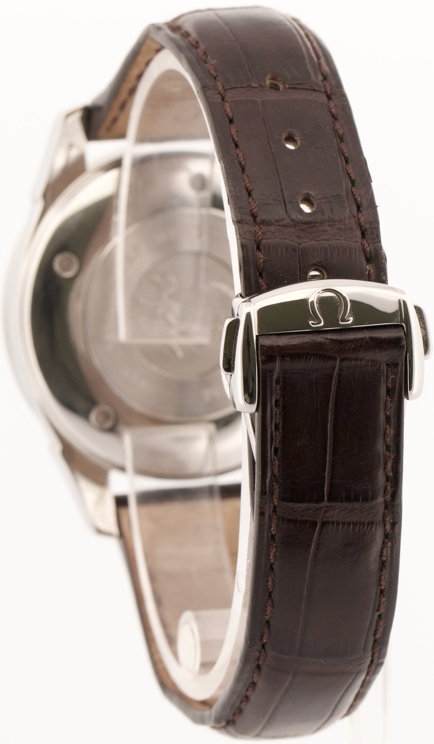 Omega Seamaster De Ville Co-Axial WHITE Stainless Steel Leather 39mm 4833.20.31