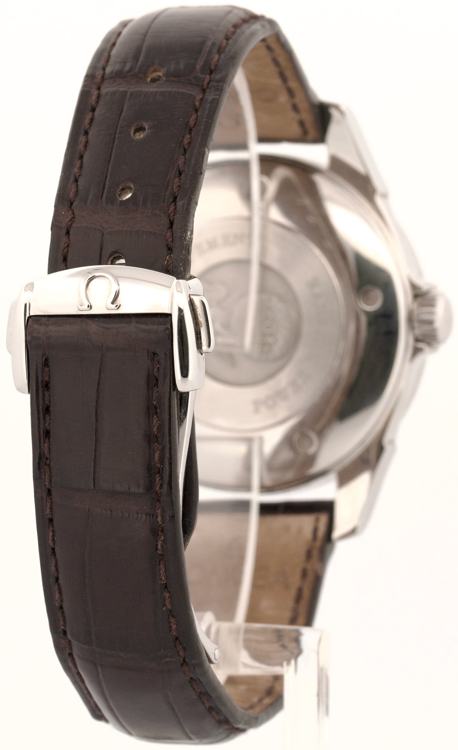 Omega Seamaster De Ville Co-Axial WHITE Stainless Steel Leather