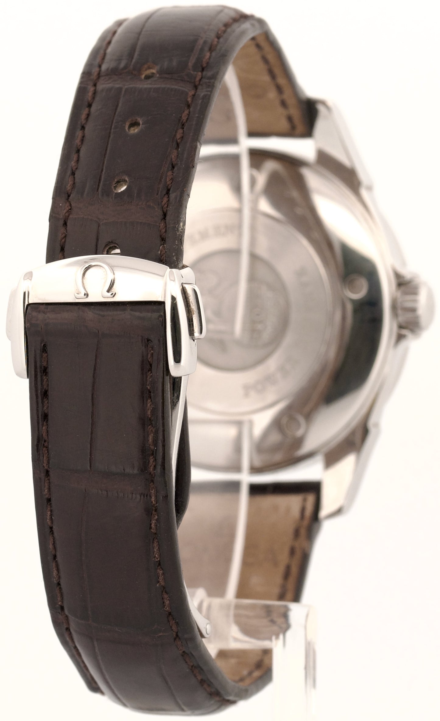 Omega Seamaster De Ville Co-Axial WHITE Stainless Steel Leather 39mm 4833.20.31